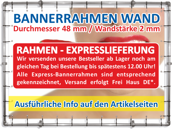 Alu-Bannerrahmen Stecksysteme Zur Wandmontage