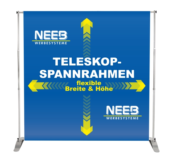 Teleskop-Spannrahmen-Textilbanner-Hohlsaumbanner