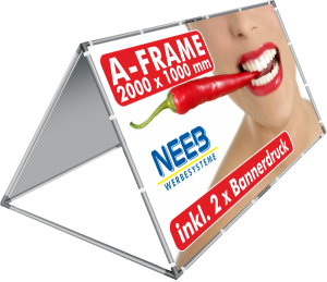 AFrame Bannerrahmen Pop Up 2 x 1 m