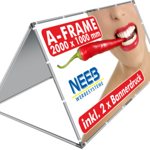 AFrame Bannerrahmen Pop Up 2 X 1 M