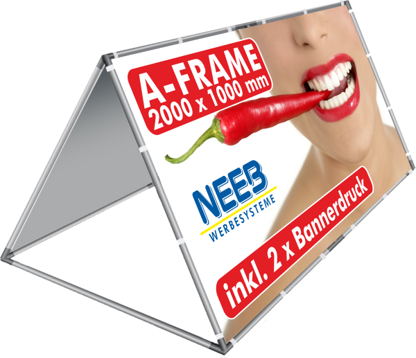 AFrame Bannerrahmen Pop Up 2 X 1 M