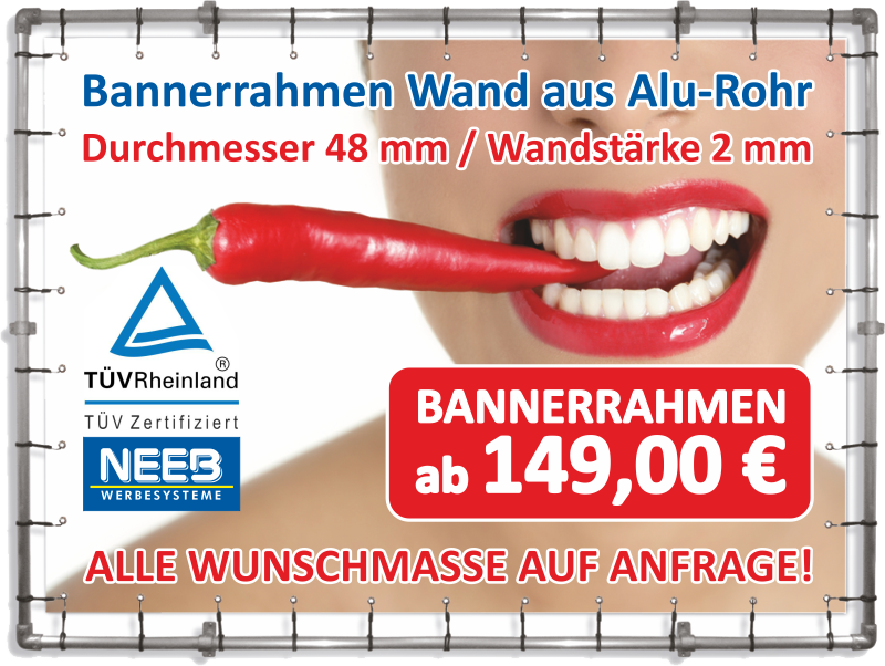 Bannerrahmen Wand Aus Aluminiumrohr